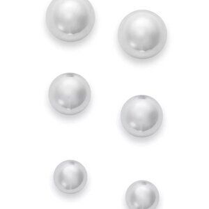 Giani Bernini Sterling Silver Ball Stud Earrings Set of 3 (4/5/6mm)